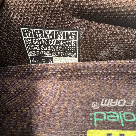 Skechers Mens Relaxed Fit Brown Leather Slip-Ons Size 11 Air-Cooled Memory Foam - Picture 5 of 9